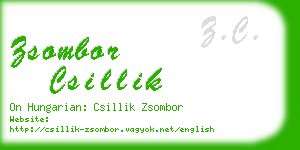 zsombor csillik business card